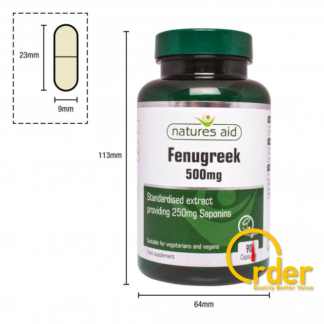 Viên uống lợi sữa cỏ cà ri Fenugreek Natures Aid 500mg