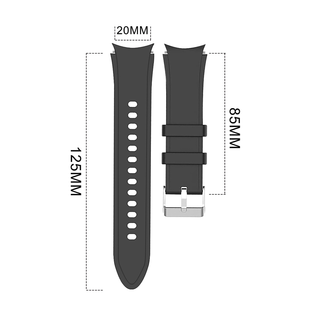 Dây Đeo Thay Thế 20mm Bằng Silicon 46mm 42mm Cho Đồng Hồ Samsung Galaxy Watch 4 40mm 44mm