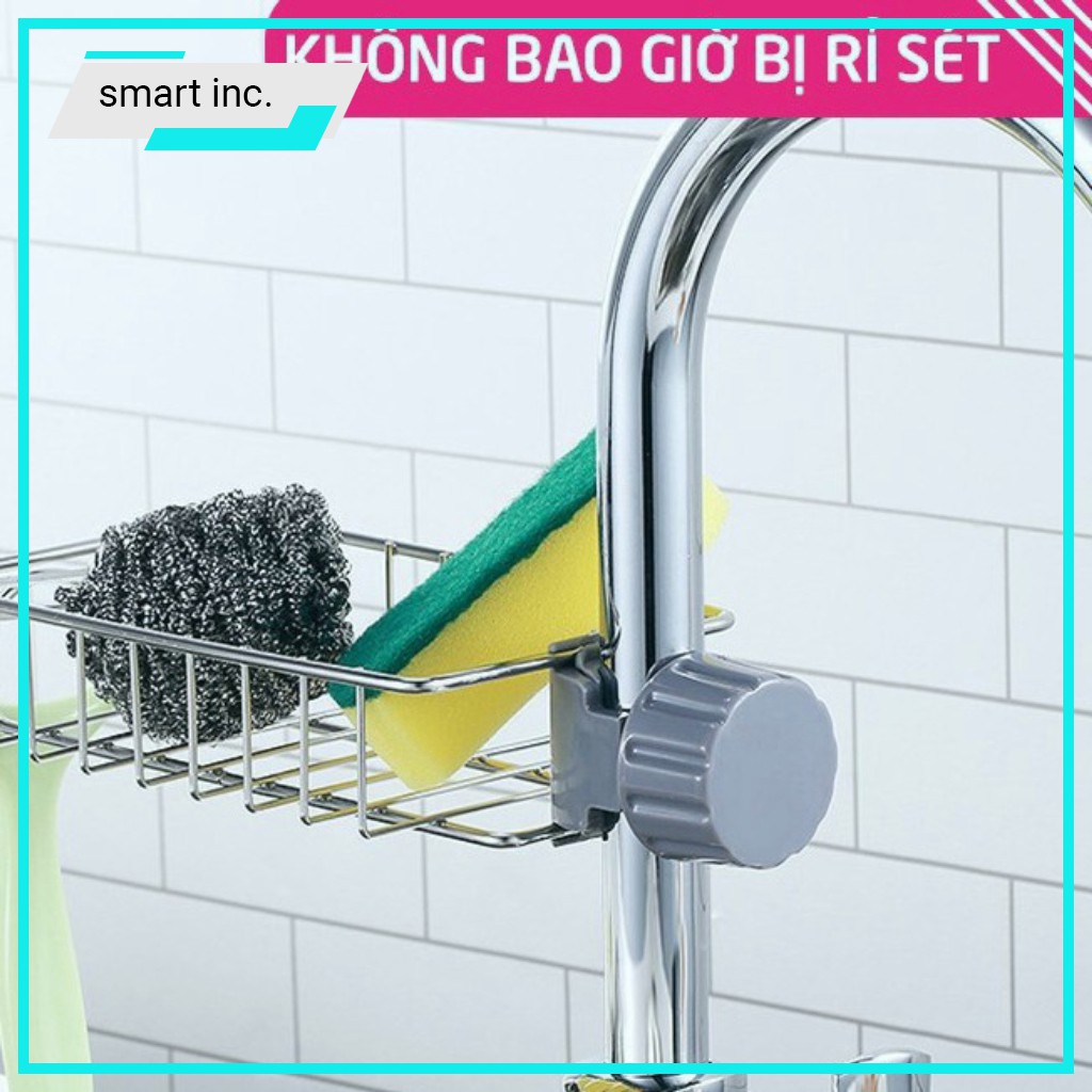 Kệ Inox Đựng Đồ Rửa Chén Gắn Lavabo Giá Để Treo Vòi Nước Khay Đựng Xà Bông Đồ Phòng Tắm Nhà Bếp Trang Trí Đẹp