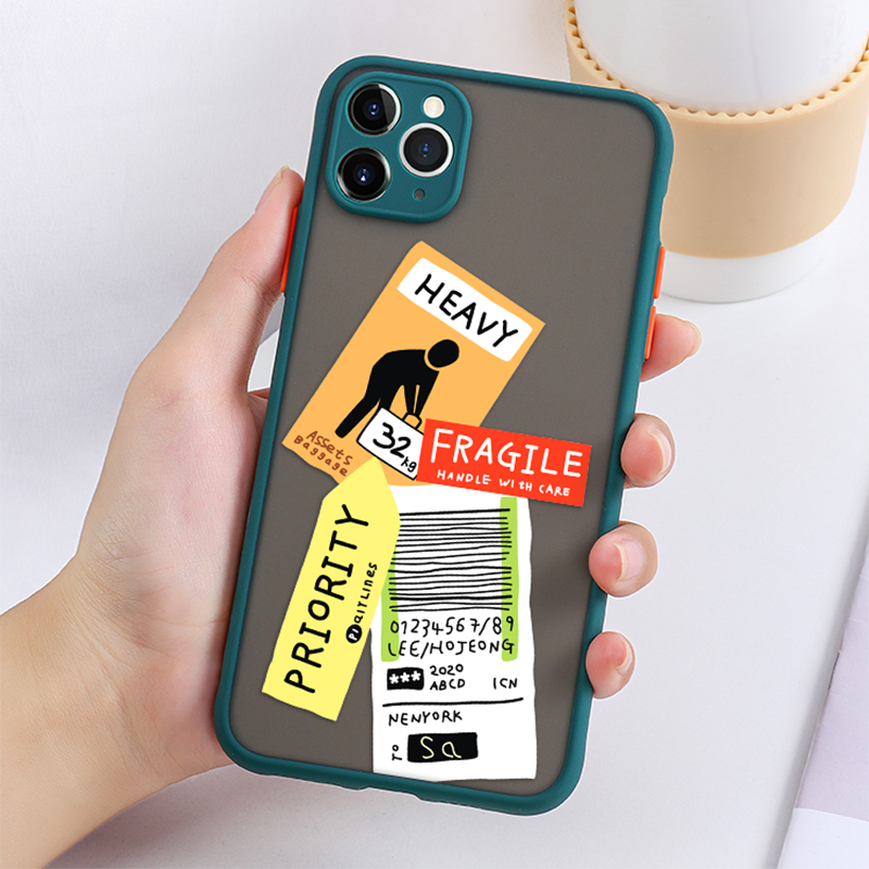 Ốp điện thoại PC cứng hoạ tiết DHL cho iPhone 11 12 Pro Max 12 Mini X Xr Xs Max 6 6s 7 8 Plus
