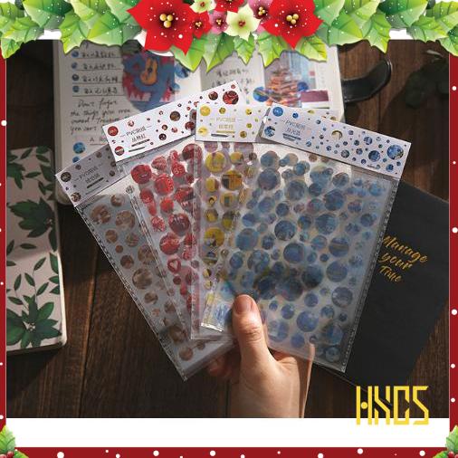 Bộ 3 tờ sticker chấm tròn