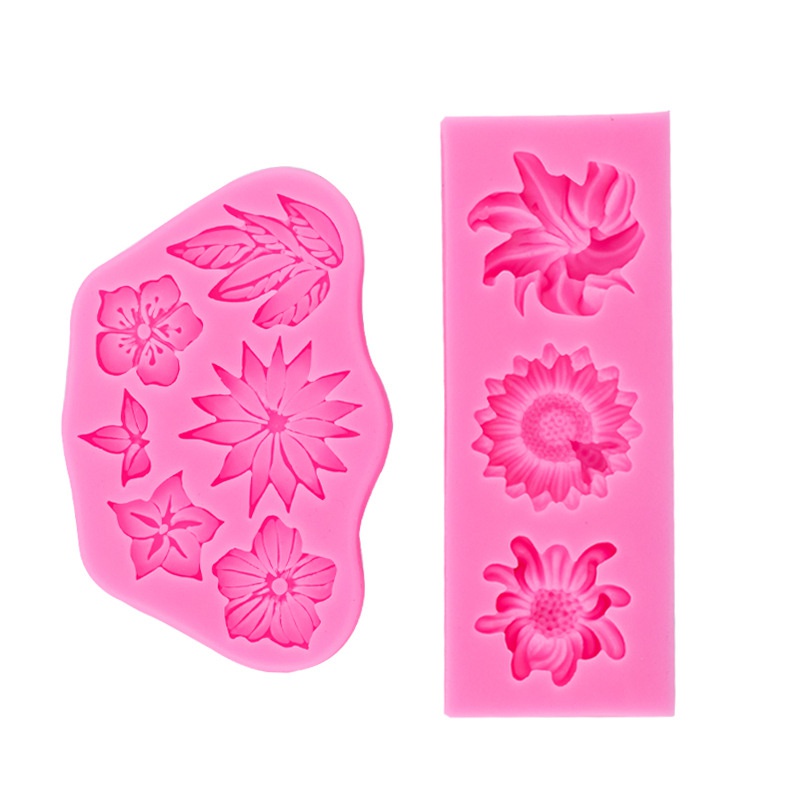 Khuôn Làm Bánh / Sô Cô La / Kẹo Đường Hình Cánh Hoa Hồng Bằng Silicone