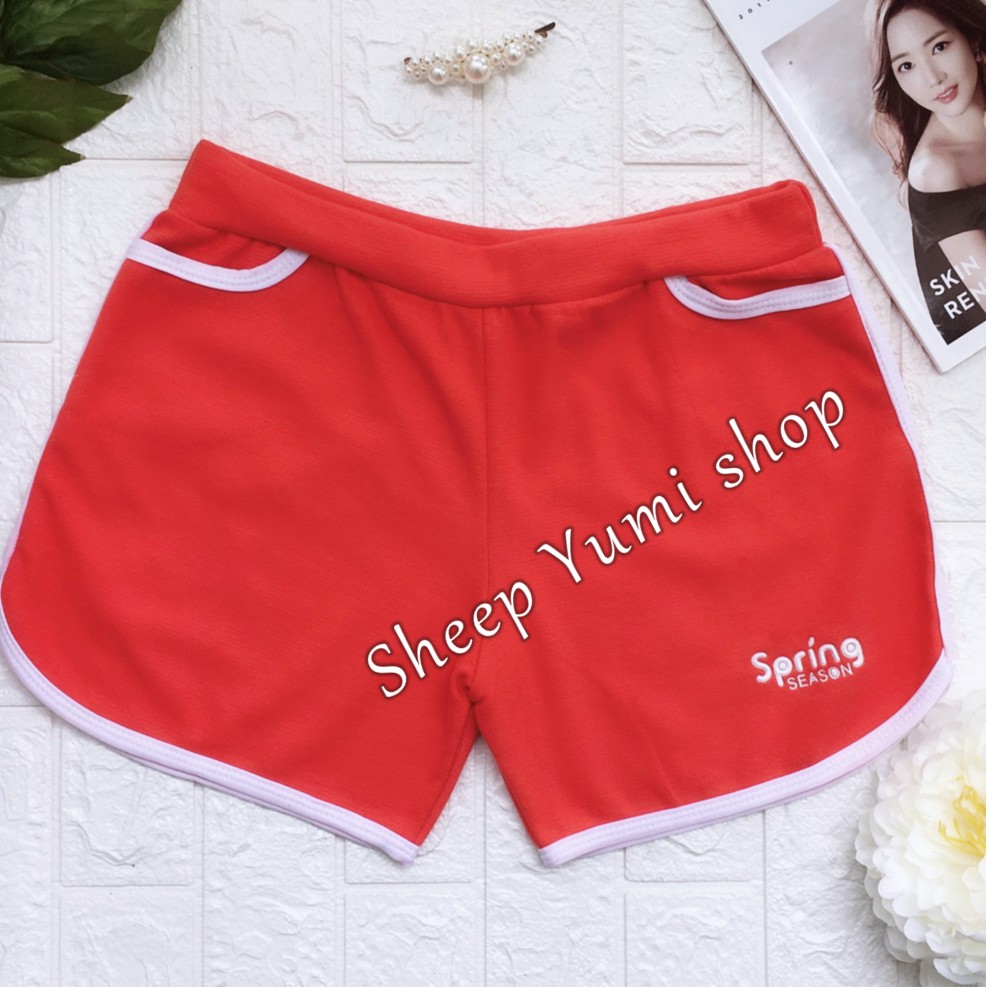 Quần short thể thao nữ siêu rẻ lưng thun co giãn chất đẹp SHEEP YUMI SHOP QV02