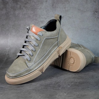 Giày nam thể thao G2 kiểu combat boots bằng da bò nepan cao cấp, Giày da nam kiểu thể thao đế cao su thoáng khí - G2tt33