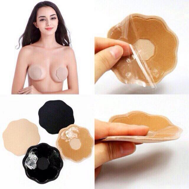 Sét 2 miếng dán ti hình cánh hoa đủ màu