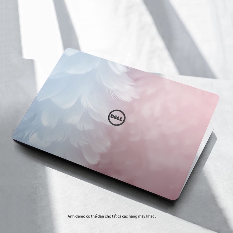 Skin Dán Bảo Vệ Laptop Mẫu Lông Vũ Nữ Tính - Miếng Dán Laptop Cắt Theo Kích Thước Từng Máy