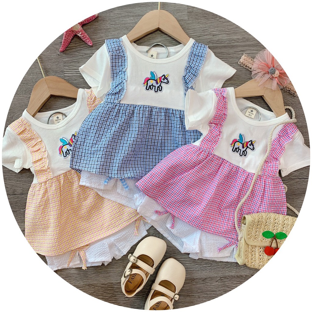 Bộ bé gái , Set bé gái Bộ quần áo bé gái Vải thô cotton mềm thoáng mát Quần áo trẻ em