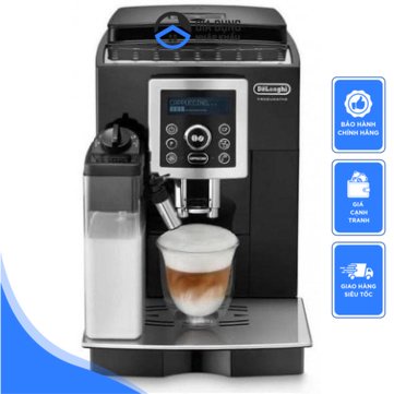 Máy Pha Cà Phê Tự Động DELONGHI ECAM 23.466.B, Máy Pha Cafe Văn Phòng, 15 Bar, Bình Chưa 2L, Made in Romania, BH 12 Táng