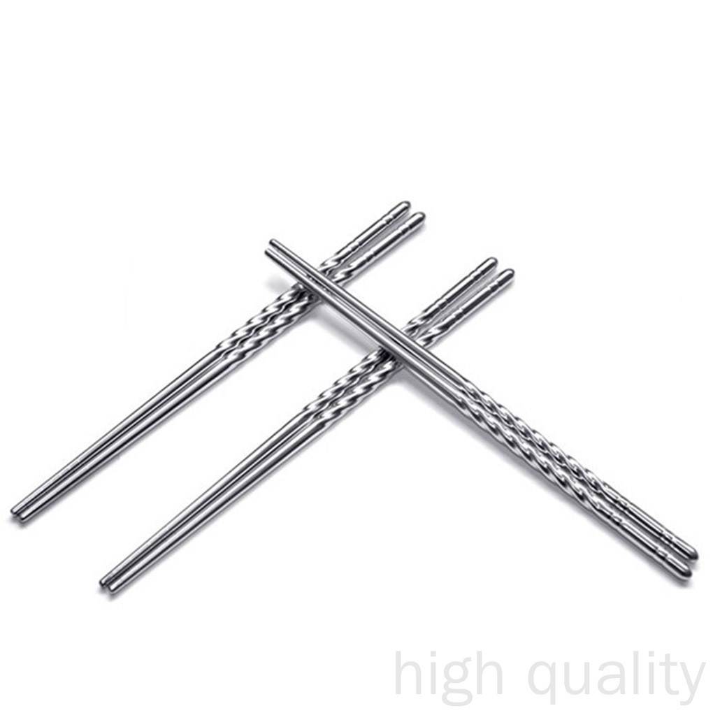 Đũa Chống Trượt Bằng Thép Không Gỉ Có Thể Tái Sử Dụng Tiện Lợi 998