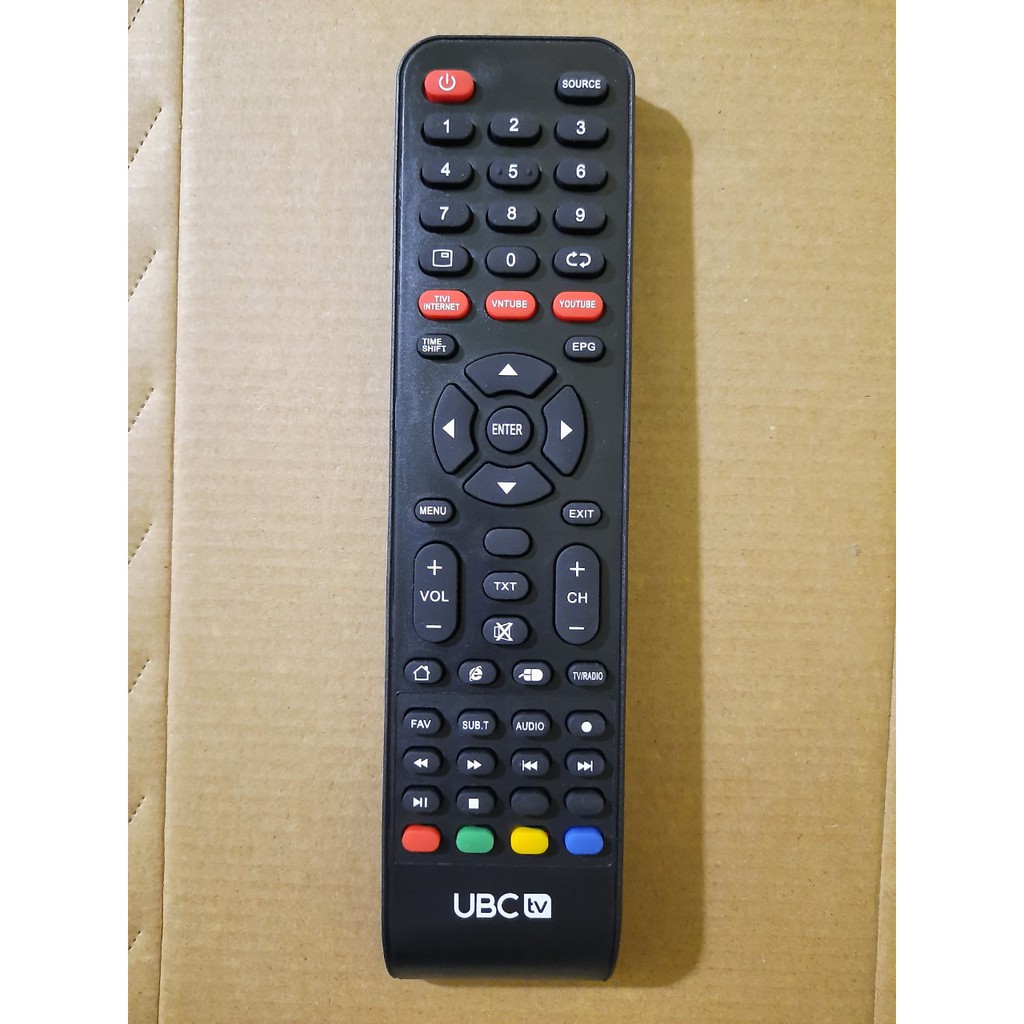 Remote Điều khiển tivi UBC TV các dòng LED/LCD/Smart TV- Hàng mới chính hãng UBC Tặng kèm Pin