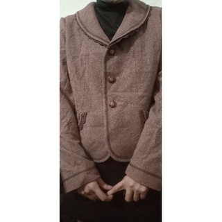 Áo Dạ Hồng Dáng vest
