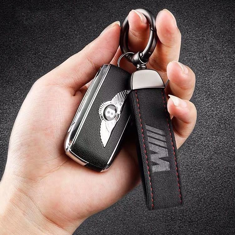 Móc Chìa Khóa Bằng Da Cao Cấp In logo Cho Xe Toyota Honda Hyundai Kia Volkswagen Nissan Benz BMW Mazda Chevrolet