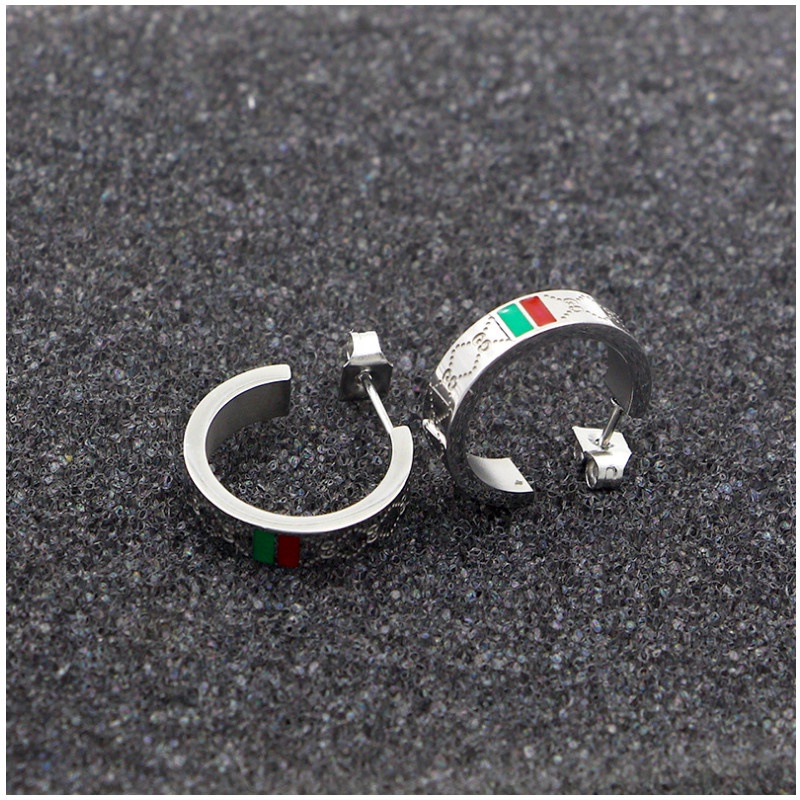 Bông Tai Hình Chữ C Titan Ko Han Rỉ TT 3813