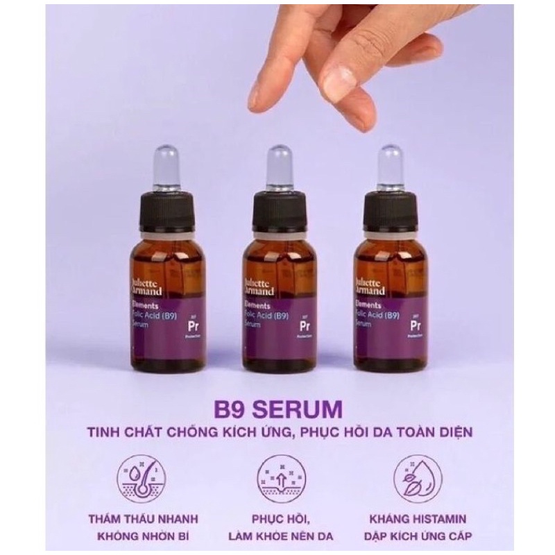HÀNG CÔNG TY - Juliette Armand Elements Folic Acid B9 Serum Tinh Chất Serum Phục Hồi Làm Dịu Da 20ml