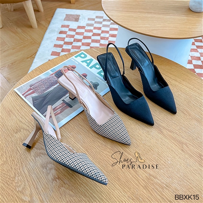 Giày nữ cao gót 7p giày gót nhọn nữ giày đẹp mũi nhọn shoes paradise BBXK15