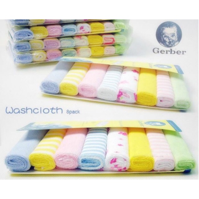 Khăn mặt Gerber set 8 chiếc