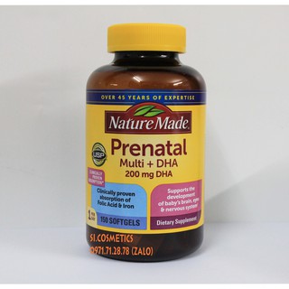 Viên uống Nature Made Prenatal Multi DHA 150 viên