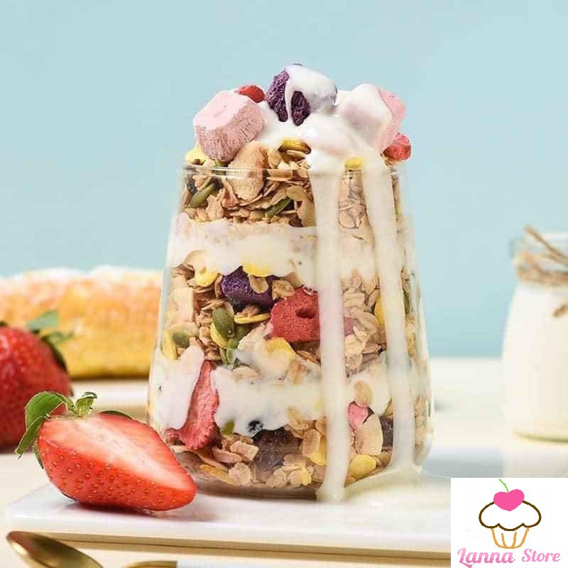 Ngũ cốc sữa chua mix hạt, hoa quả MEIZHOUSHIKE YOGURT, NUTS OATMEAL gói Tím 400g - Đài Loan