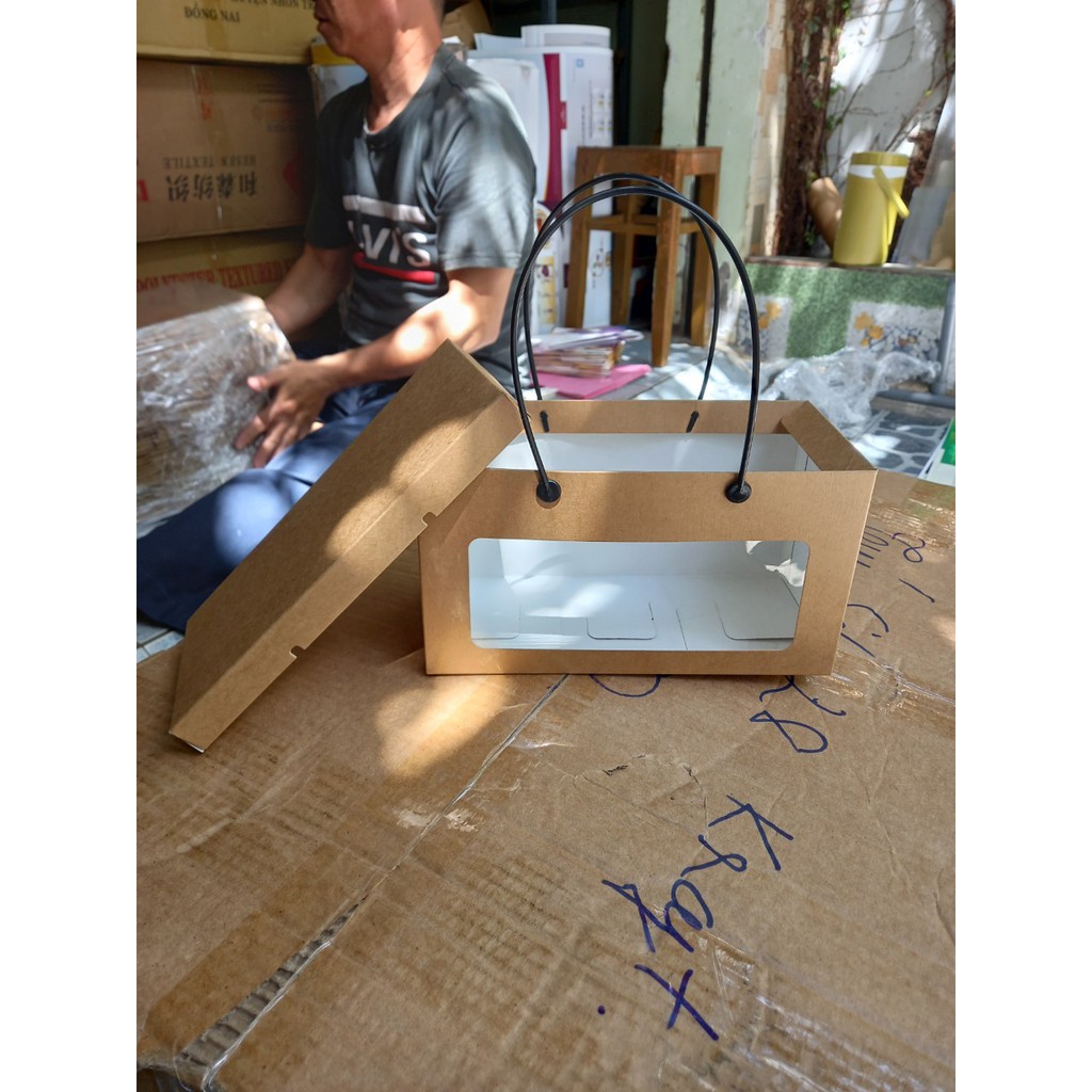 25 cái - Hộp giấy kraft đựng quà tặng, bánh trung thu,bánh mì hoa cúc - Hộp số 38 | BigBuy360 - bigbuy360.vn