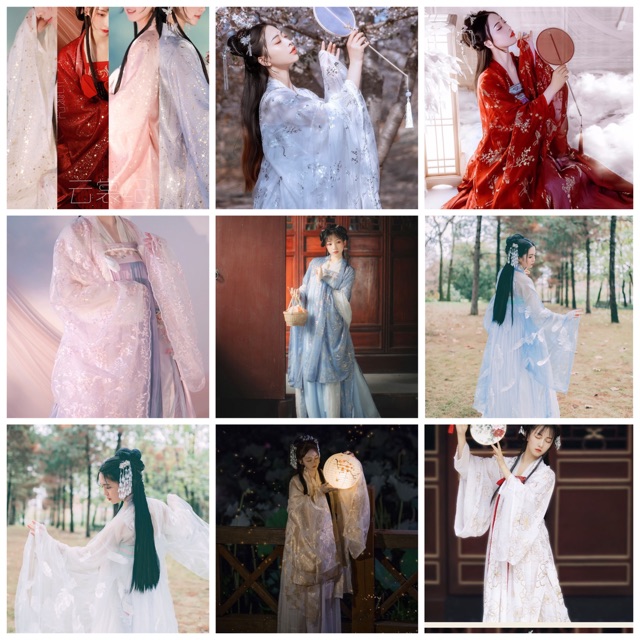 Áo choàng cổ trang nhiều màu có hoạ tiết các mẫu