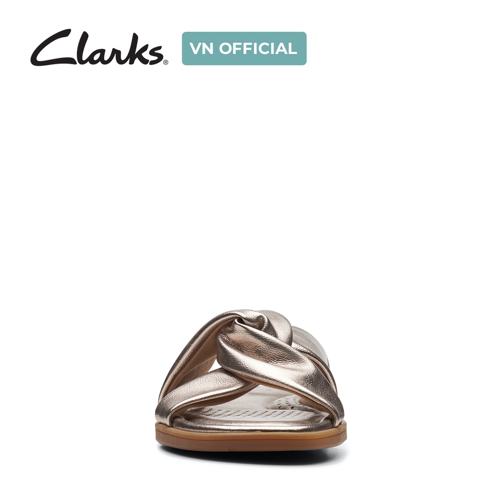 Giày Xăng Đan Xỏ Ngón CLARKS Reyna Twist màu Metallic