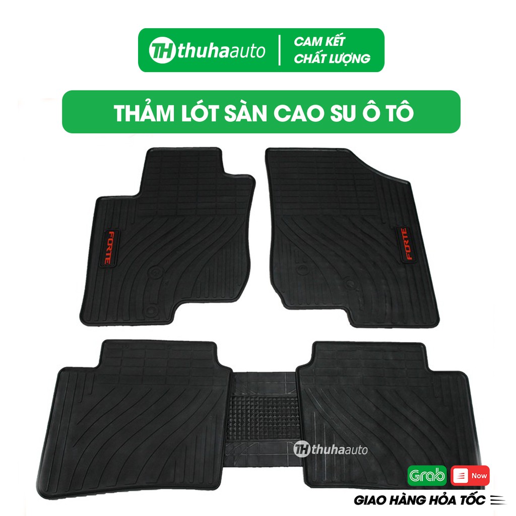 Thảm lót sàn cao su ô tô K3- FORTE- Kia đúc nguyên khối dễ dàng lắp đặt vệ sinh tại nhà, bền đẹp 7 - 10 năm