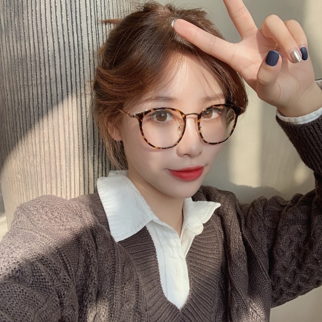 Mắt kính gọng cận thời trang nữ cao cấp phong cách ULzzang Hàn Quốc chống tia UV bảo vệ mắt đi chơi dã ngoại kỷ yếu 014