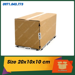 Size 20x10x10 cm, hộp giấy thùng carton gói hàng tại Gumato (Mã số P50)