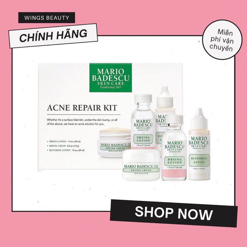 Bộ sản phẩm hỗ trợ giảm mụn MARIO BADESCU Acne Repair Kit