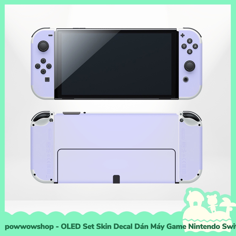 [Sẵn VN - Hỏa Tốc] OLED Set Skin Decal DIY Dán Trang Trí Máy Game Nintendo Switch OLED Phong Cách Đơn Sắc Simple Color