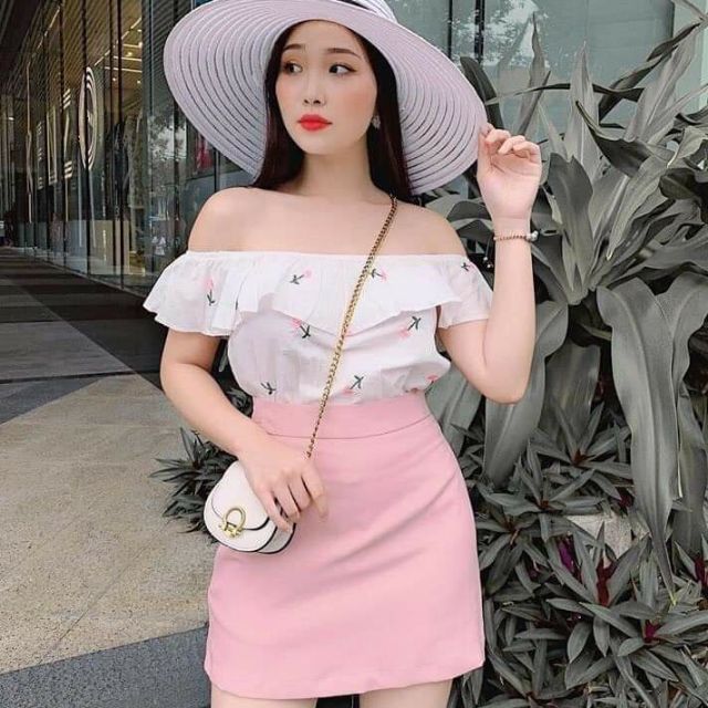 Xả lỗ Set Đào ( áo voan + cv cát hàn)