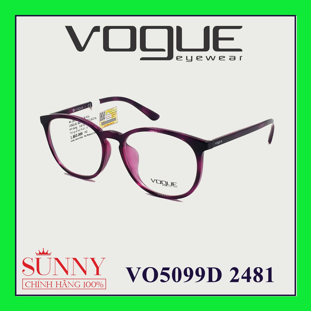 Gọng kính thời trang Vogue VO5099D chính hãng, thiết kế dễ đeo bảo vệ mắt