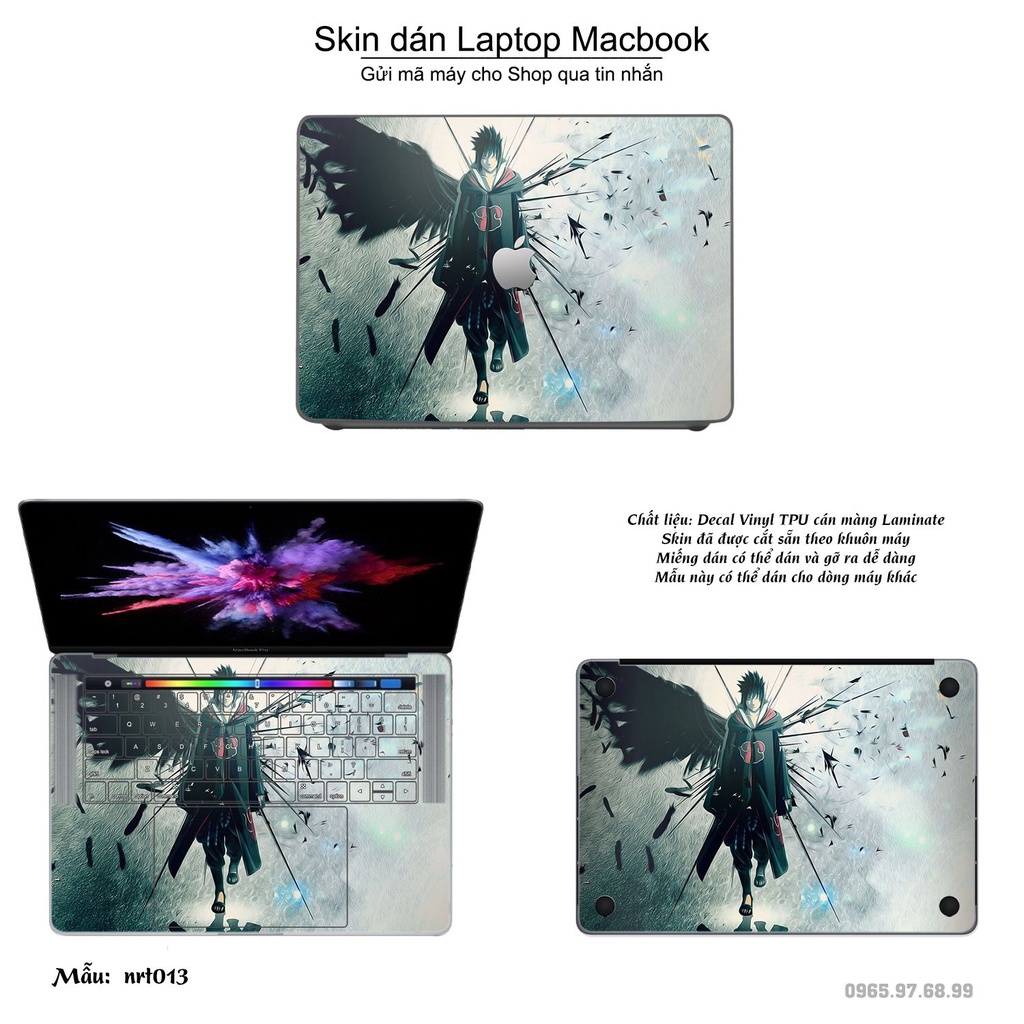 Skin dán Macbook mẫu Naruto (đã cắt sẵn, inbox mã máy cho shop)