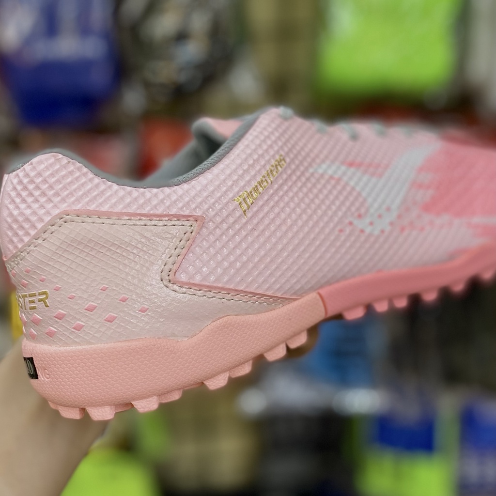 Giày đá bóng nam X Faster Monster Hồng, giày đá banh thể thao cỏ nhân tạo nhẹ mềm - 2EVSHOP