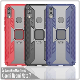 Ốp lưng Xiaomi Redmi Note 7 iRON - MAN IRING TRONG SUỐT Nhựa PC cứng viền dẻo chống sốc