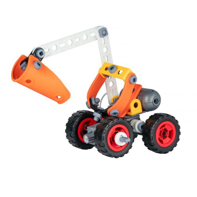 Đồ chơi giáo dục Stem lắp ghép Build&amp;Play máy móc xây dựng 86 chi tiết Toyshouse 7785, có hộp nhựa, có pin