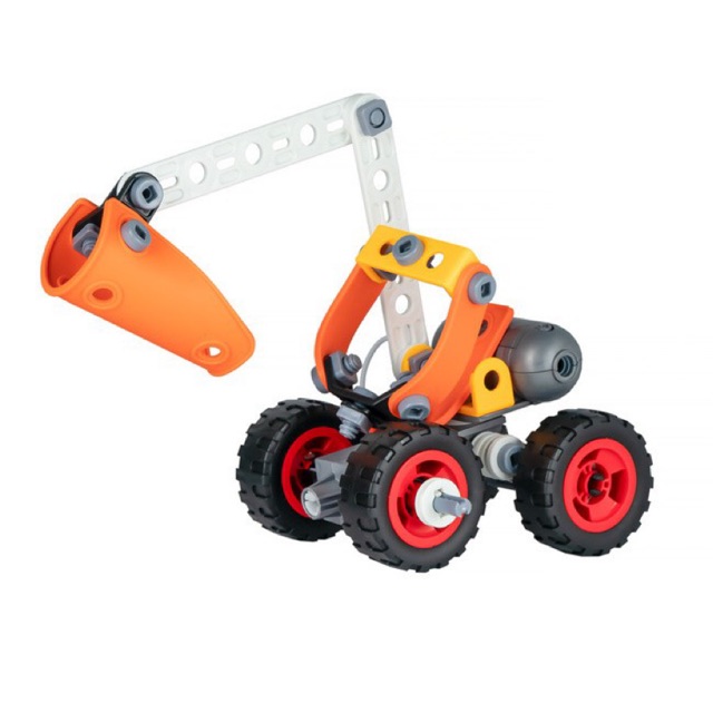 Đồ chơi giáo dục Stem lắp ghép Build&Play máy móc xây dựng 86 chi tiết Toyshouse 7785, có hộp nhựa, có pin