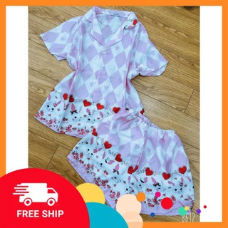 [Hàng Loại 1] Đồ Bộ Satin Lụa Con Hạc Sang Chảnh, Cao Cấp