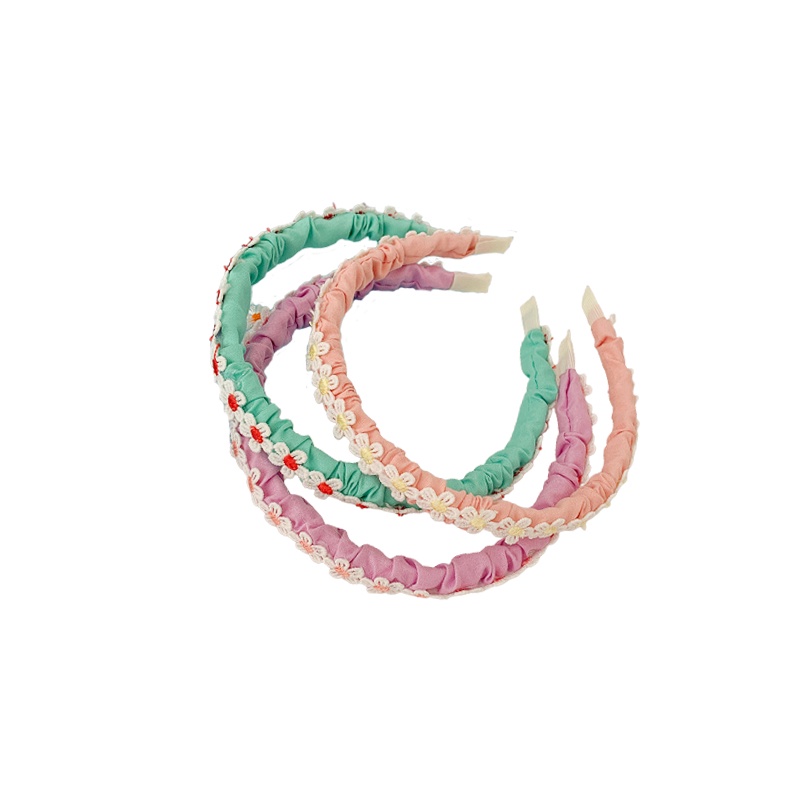 Băng đô cài tóc Hàn Quốc họa tiết hoa vải xinh xắn cho nữ