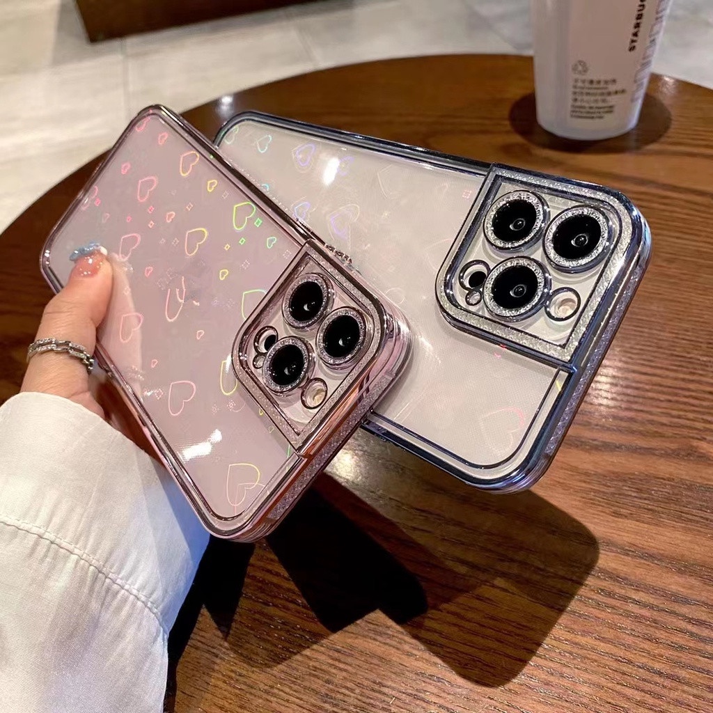 Ốp Điện Thoại Silicon Dẻo Viền Vuông Kim Tuyến Cho iPhone 13 11 12 Xr X XS iPhone 11 PRO MAX 12 PRO MAX 13 PRO MAX