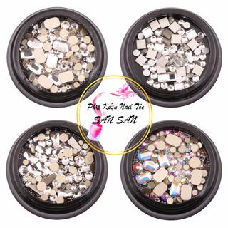 Set hủ Đá Trang Trí Gắn Móng Mix Đủ Size Kiểu