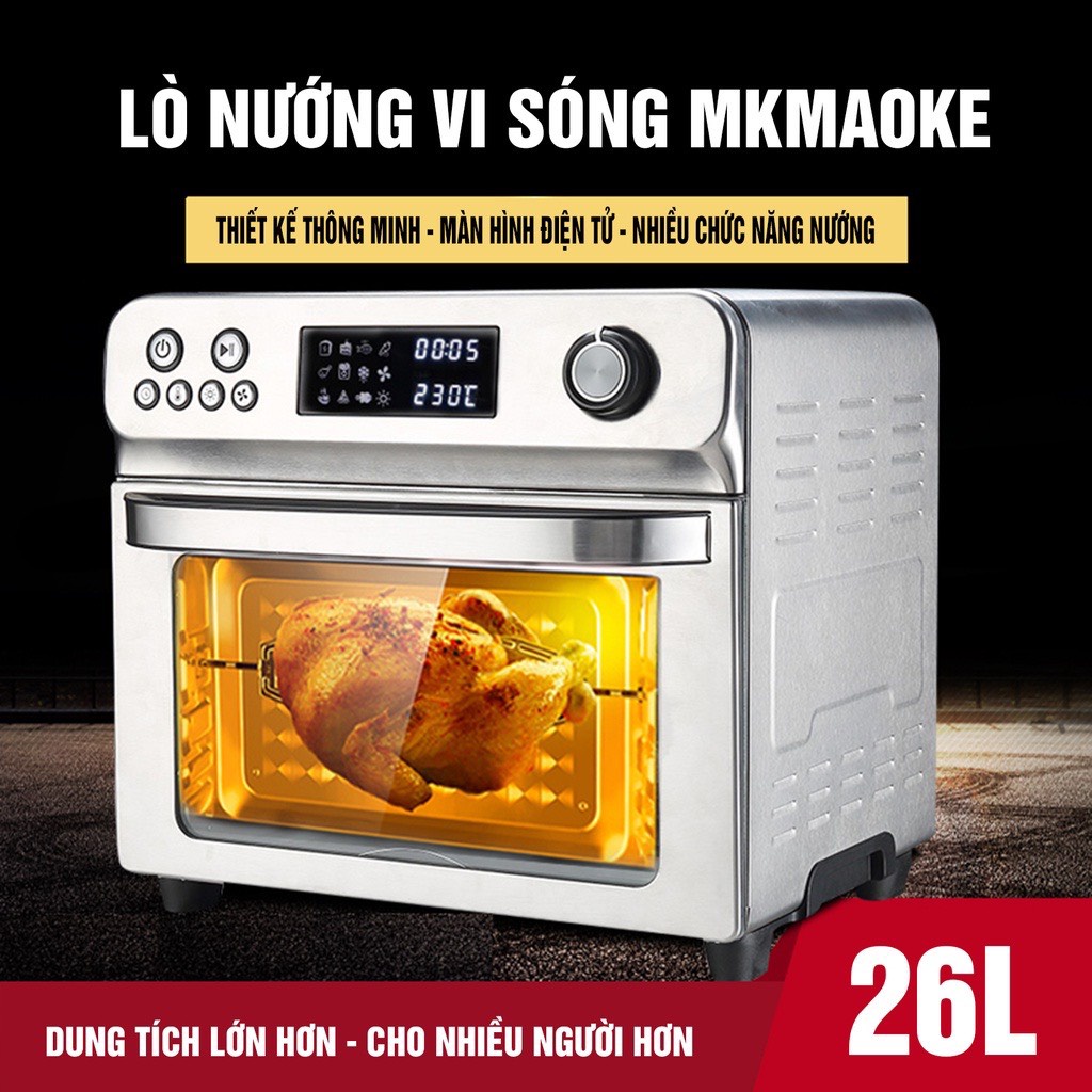 Nồi chiên không dầu 8 Lít Cảm Ứng - Núm Vặn Cơ - Công Suất Lớn Đa Chức