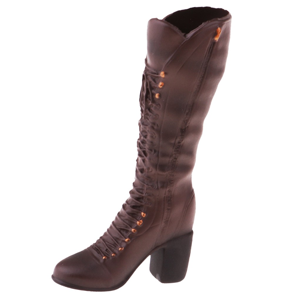 Giày bốt cao gót tỉ lệ 1 / 6 cho mô hình búp bê nữ 12&quot;