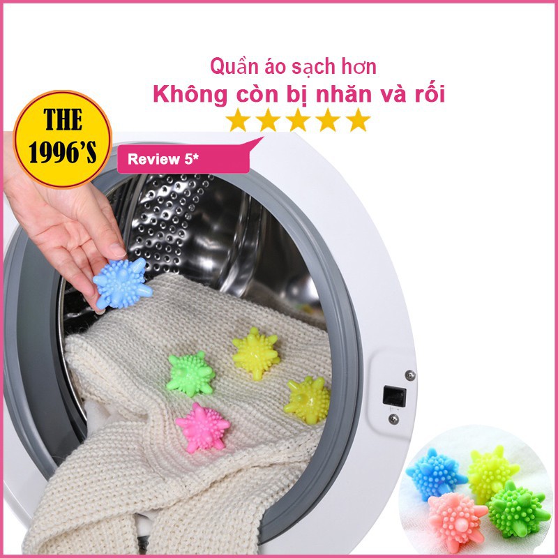 Bóng giặt hình cầu gai ủi phẳng, là thẳng quần áo, bóng giặt sinh học mini, banh giặt quần áo làm sạch, cầu gai sinh học