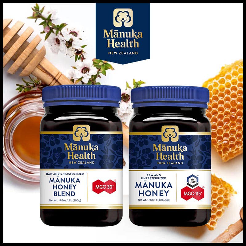 Mẫu mới Mật ong MANUKA New Zealand MGO 30+ 500gr Manuka Health Honey Date 2025