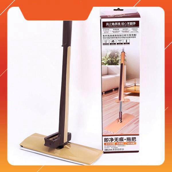 Cây lau nhà tự vắt thông minh Spin Mop xoay 360 độ, cây lau nhà tự vắt cao cấp, hai bông lau mặt lau chữ nhật lau cực sạ