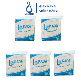 Tấm lót phân su cho trẻ sơ sinh LIKADO kích thước 20*20cm (30 miếng/1 túi) - MUA 5 TẶNG 1