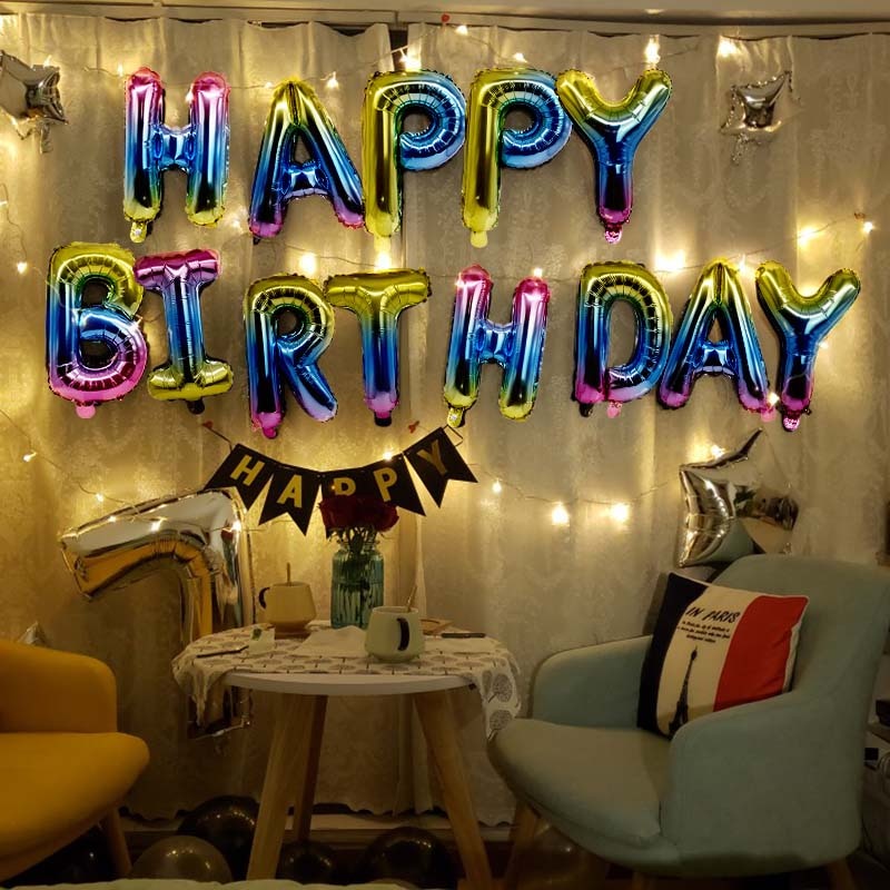 13 Cái Bảng Chữ Cái Chúc Mừng Sinh Nhật Bong Bóng 16 Inch
