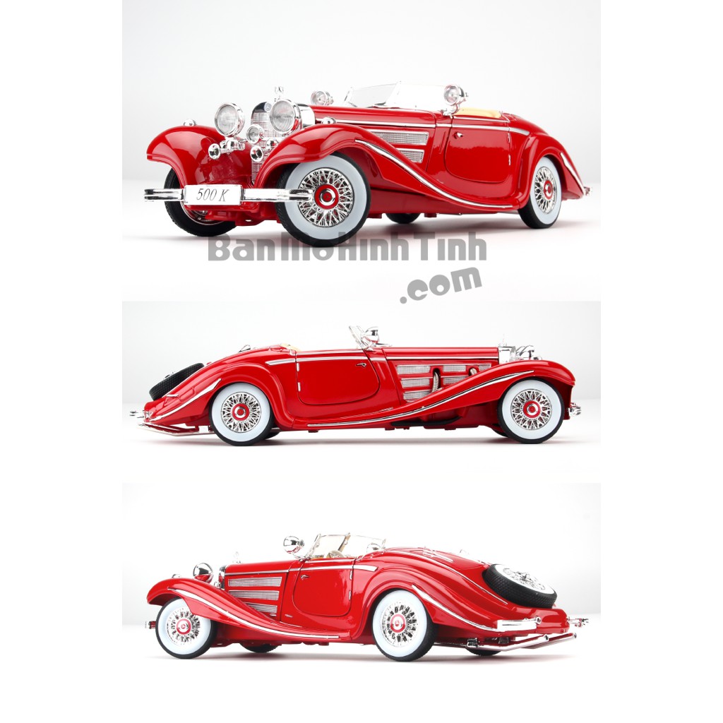 Mô hình xe cổ siêu sang Mercedes-Benz 500K Typ Special 1:18 Maisto