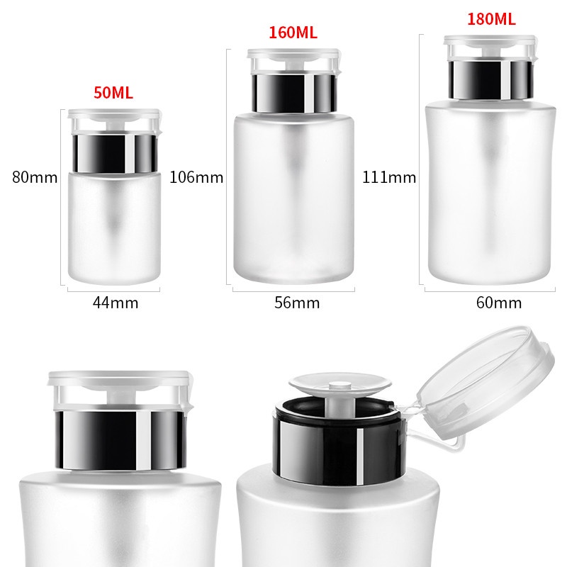 Lusluking Chai nhựa rỗng Lusluking đựng dung dịch tẩy sơn móng tay 60/ 150/ 180/ 250ml